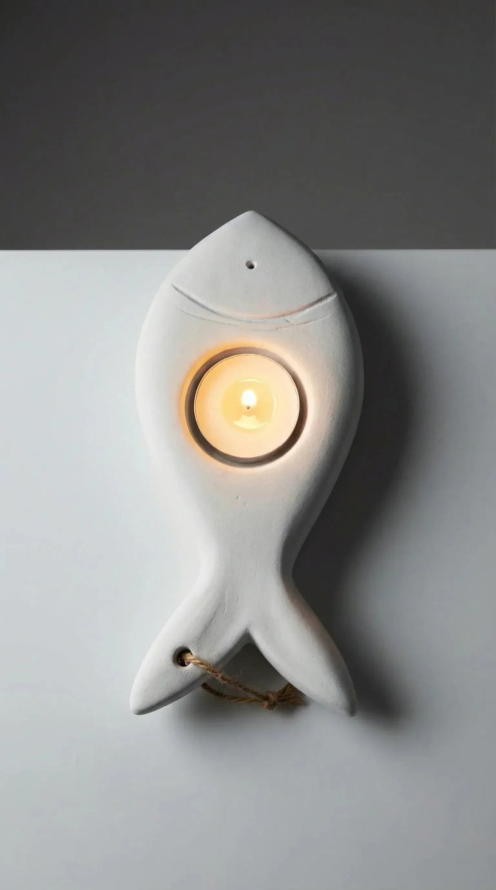 Decoração Porta Velas Peixe - Ateliê MMassuci