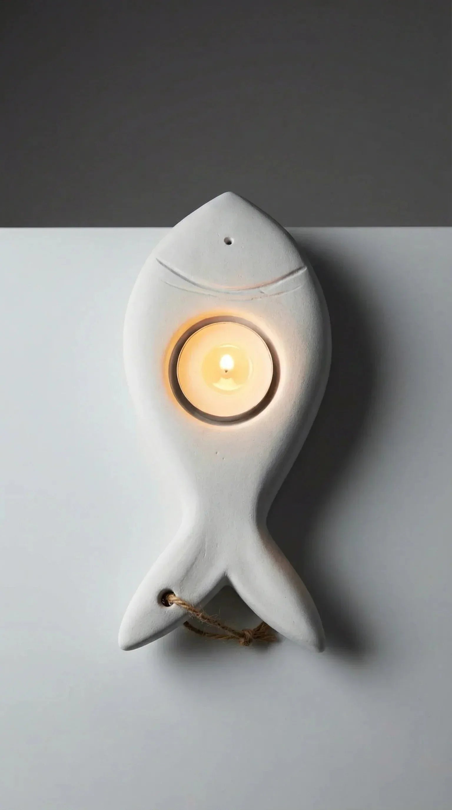 Decoração Porta Velas Peixe - Ateliê MMassuci