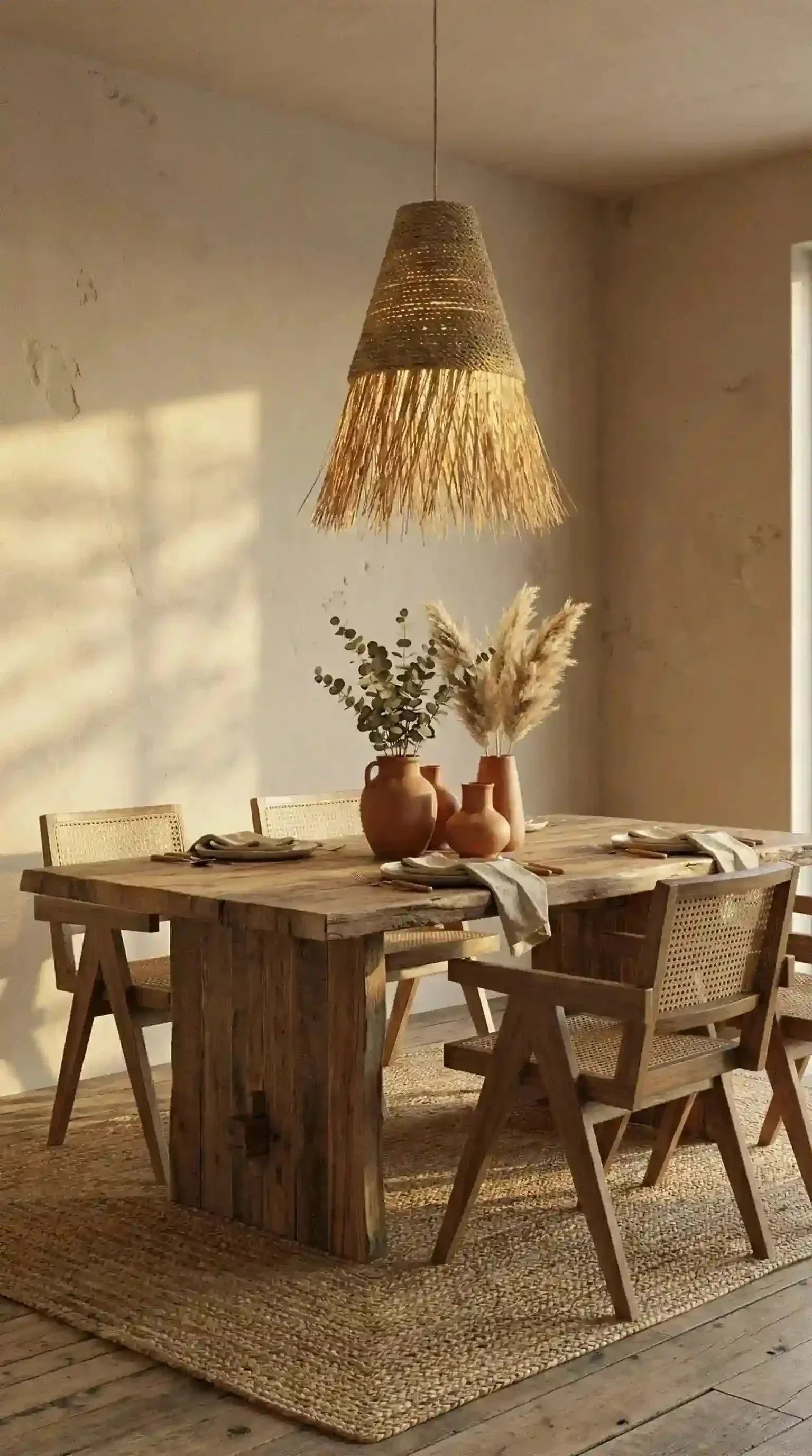 Luminária Pendente Cerrado Juta e Palha - Ateliê MMassuci