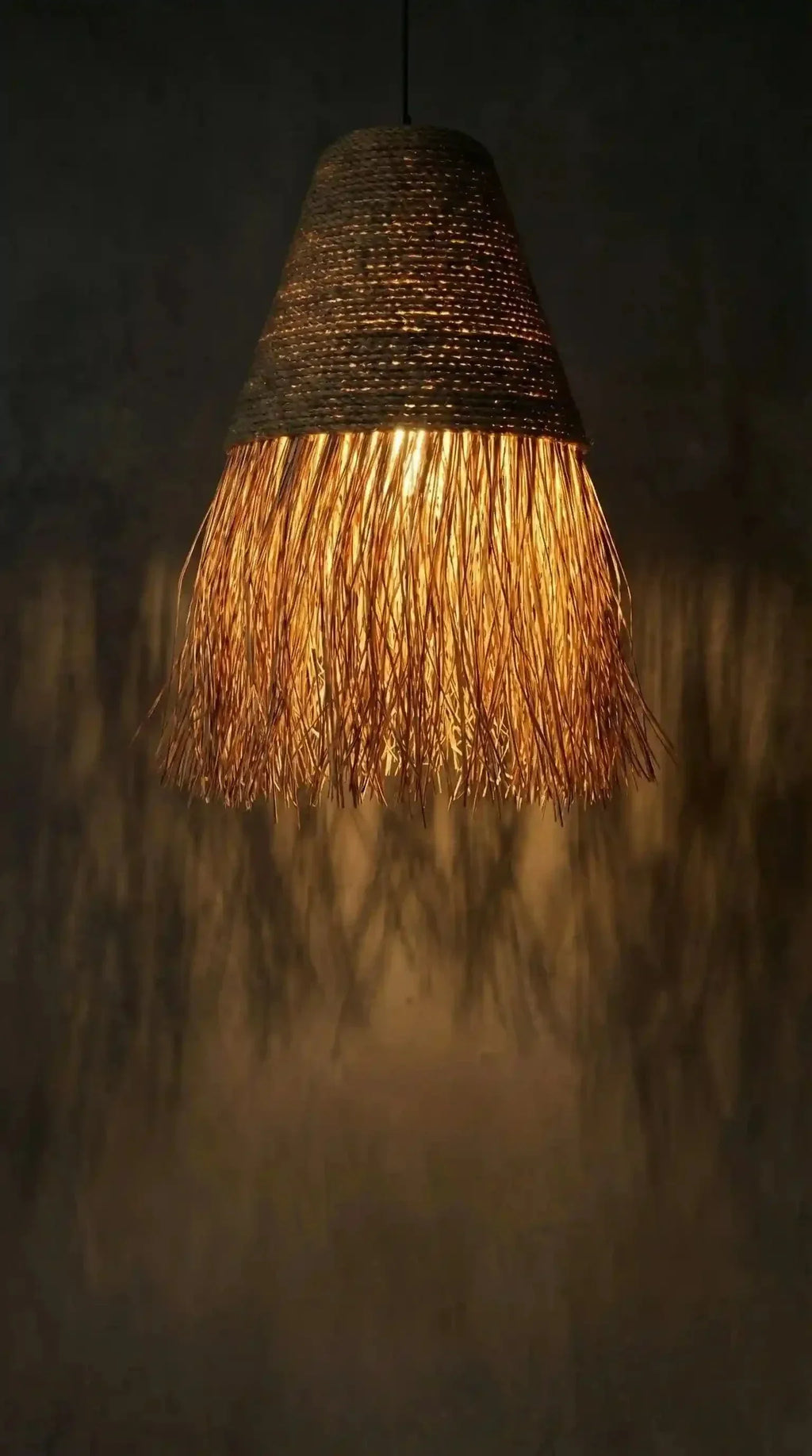 Luminária Pendente Cerrado Juta e Palha - Ateliê MMassuci