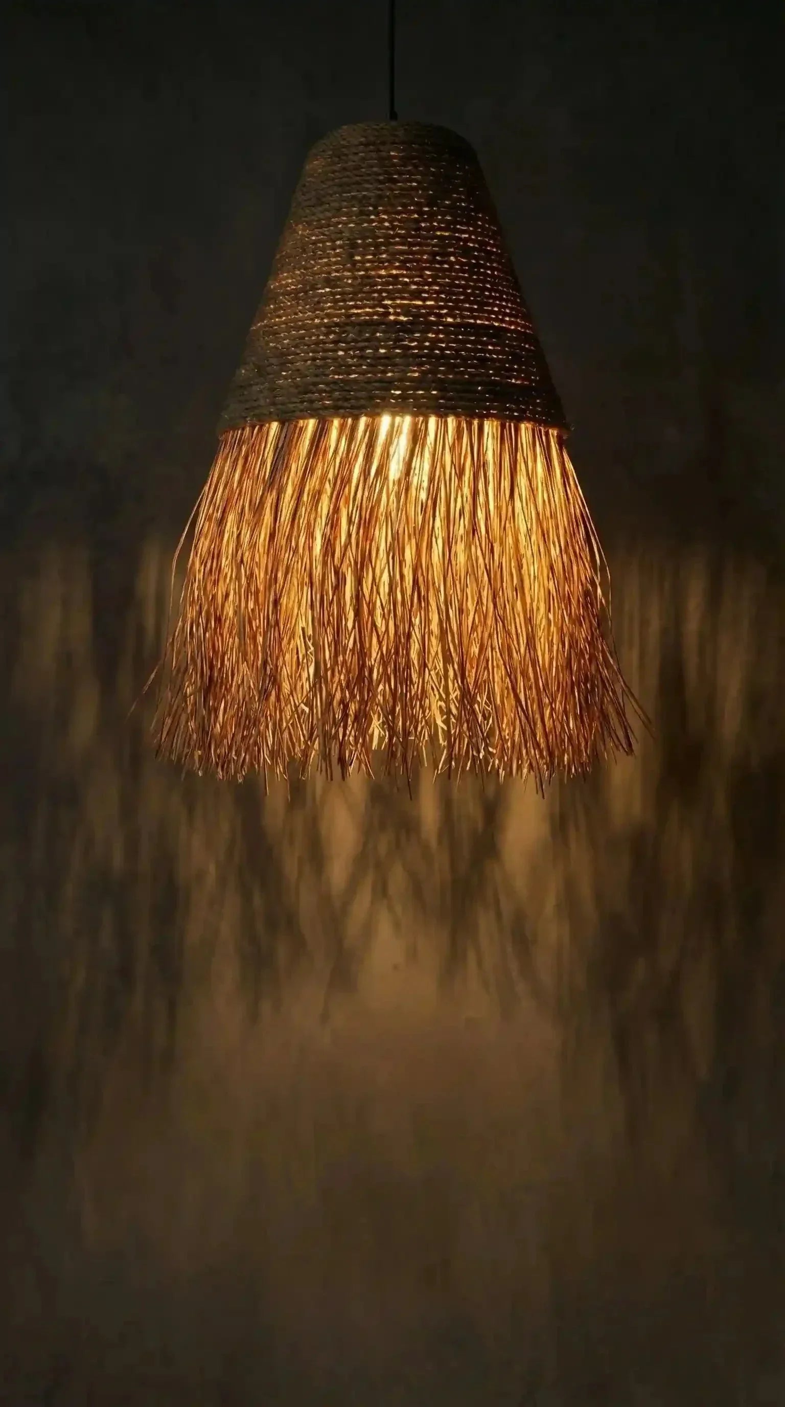 Luminária Pendente Cerrado Juta e Palha - Ateliê MMassuci