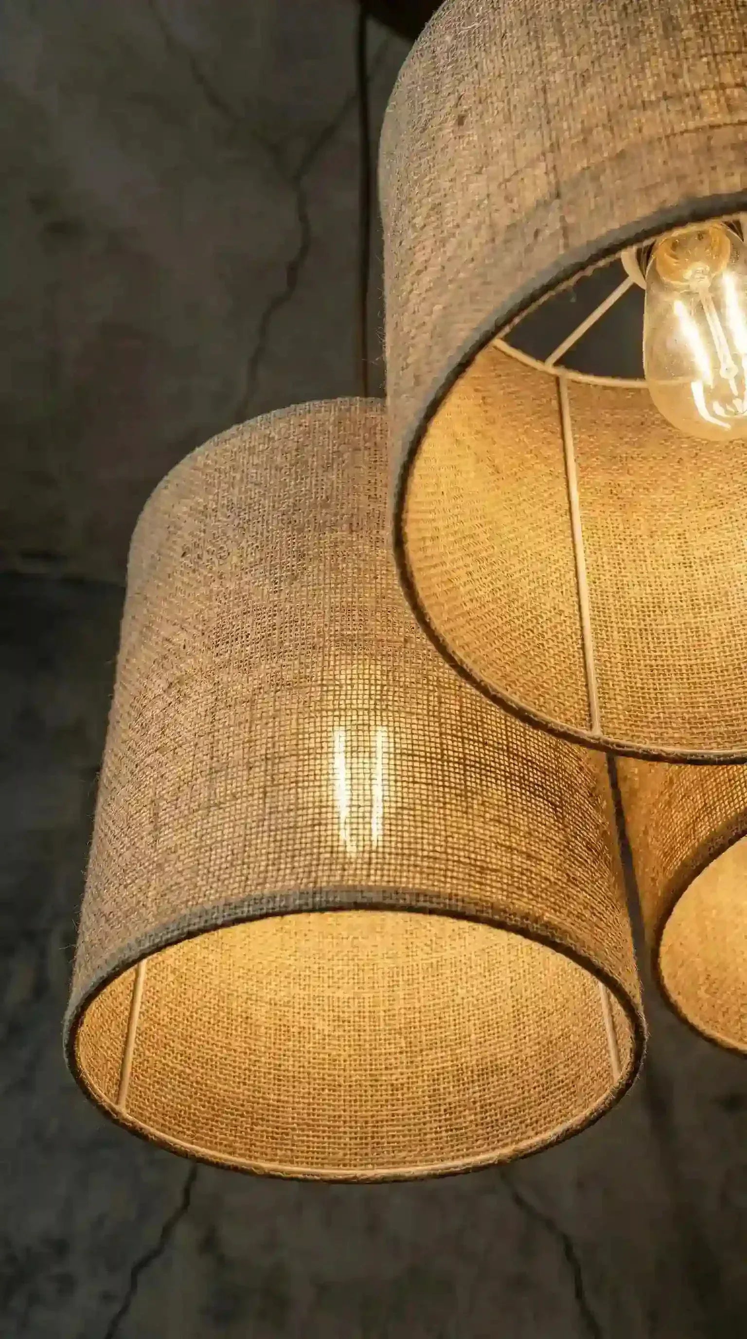 Luminária Pendente Colmeia Linho - Ateliê MMassuci