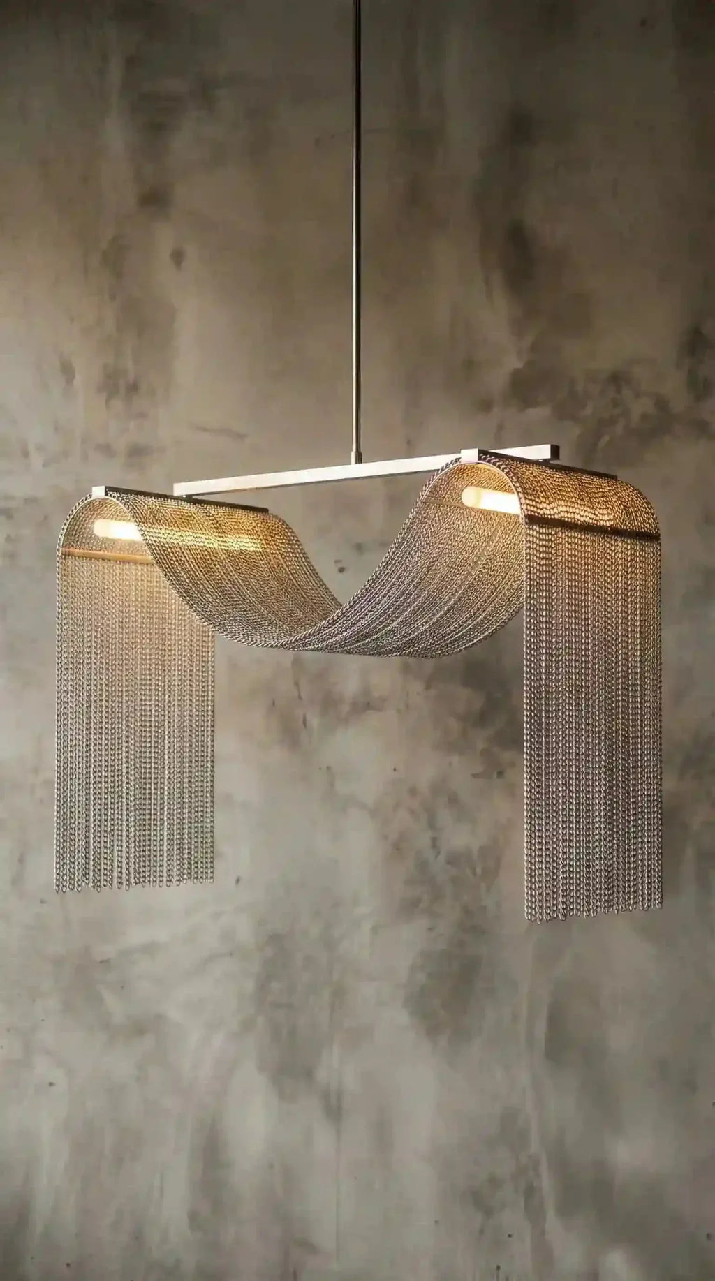 Luminária Pendente Drapê Correntes - Ateliê MMassuci