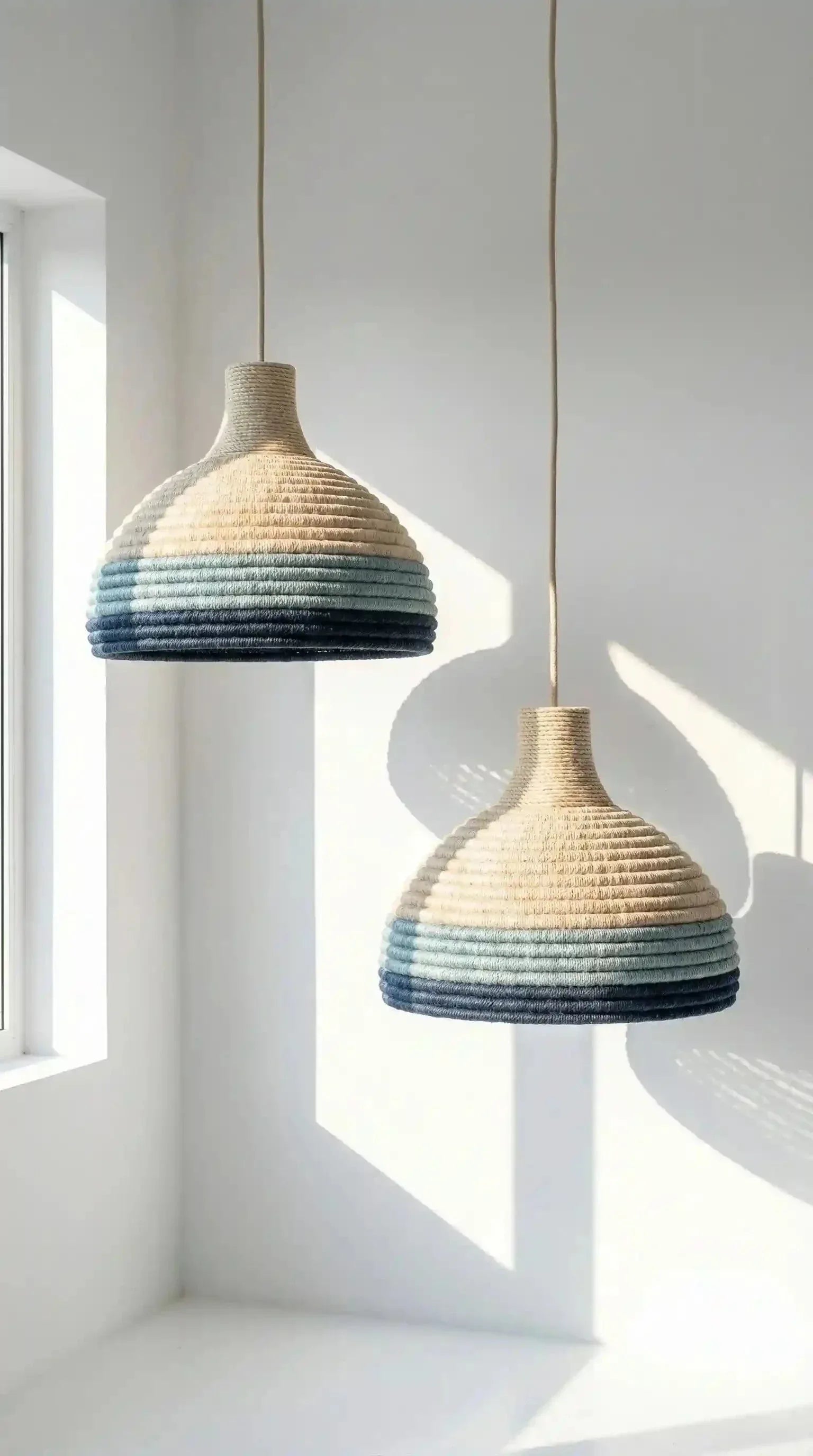 Luminária Pendente Fiber Emballage Algodão - Ateliê MMassuci