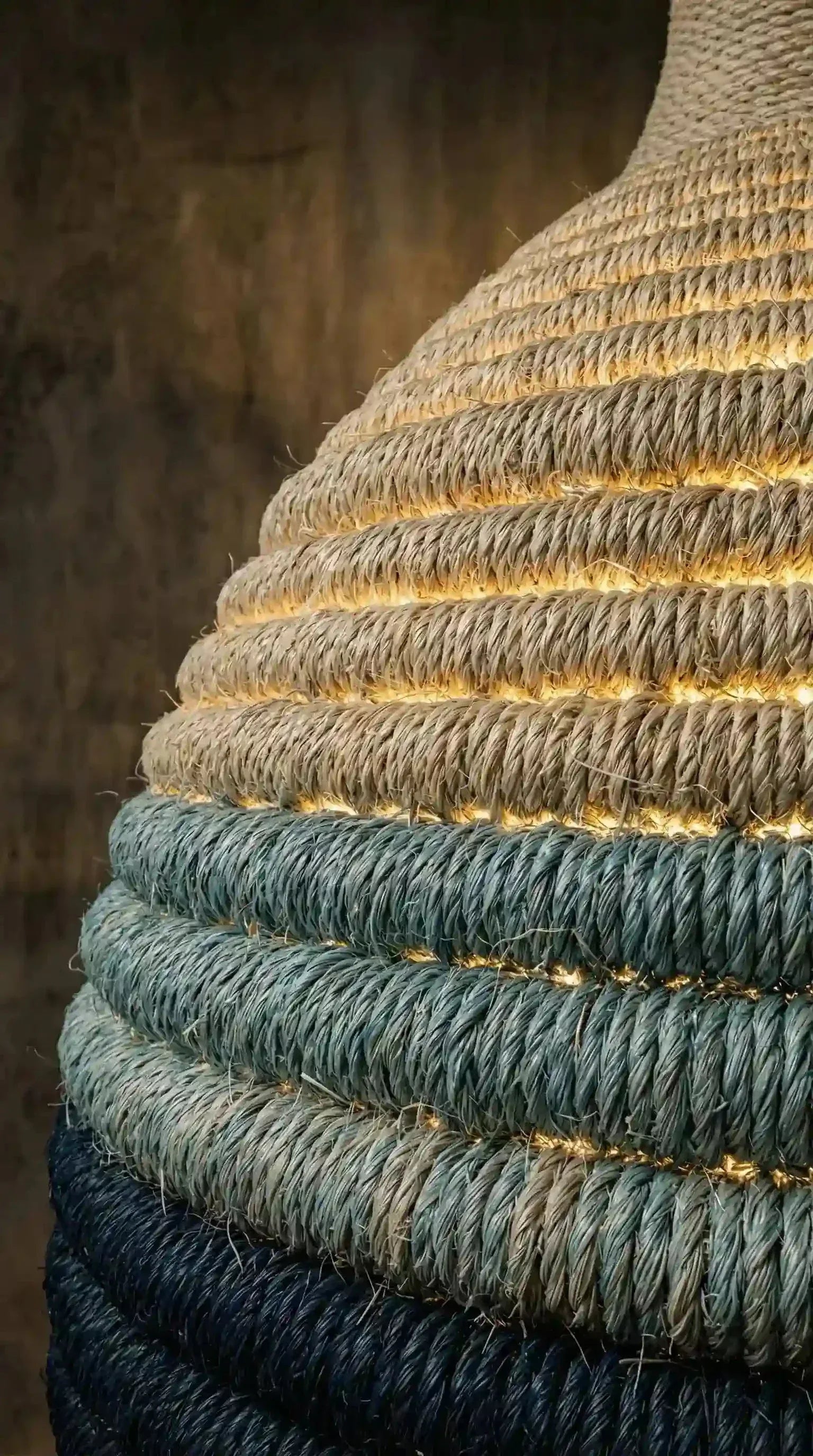 Luminária Pendente Fiber Emballage Algodão - Ateliê MMassuci