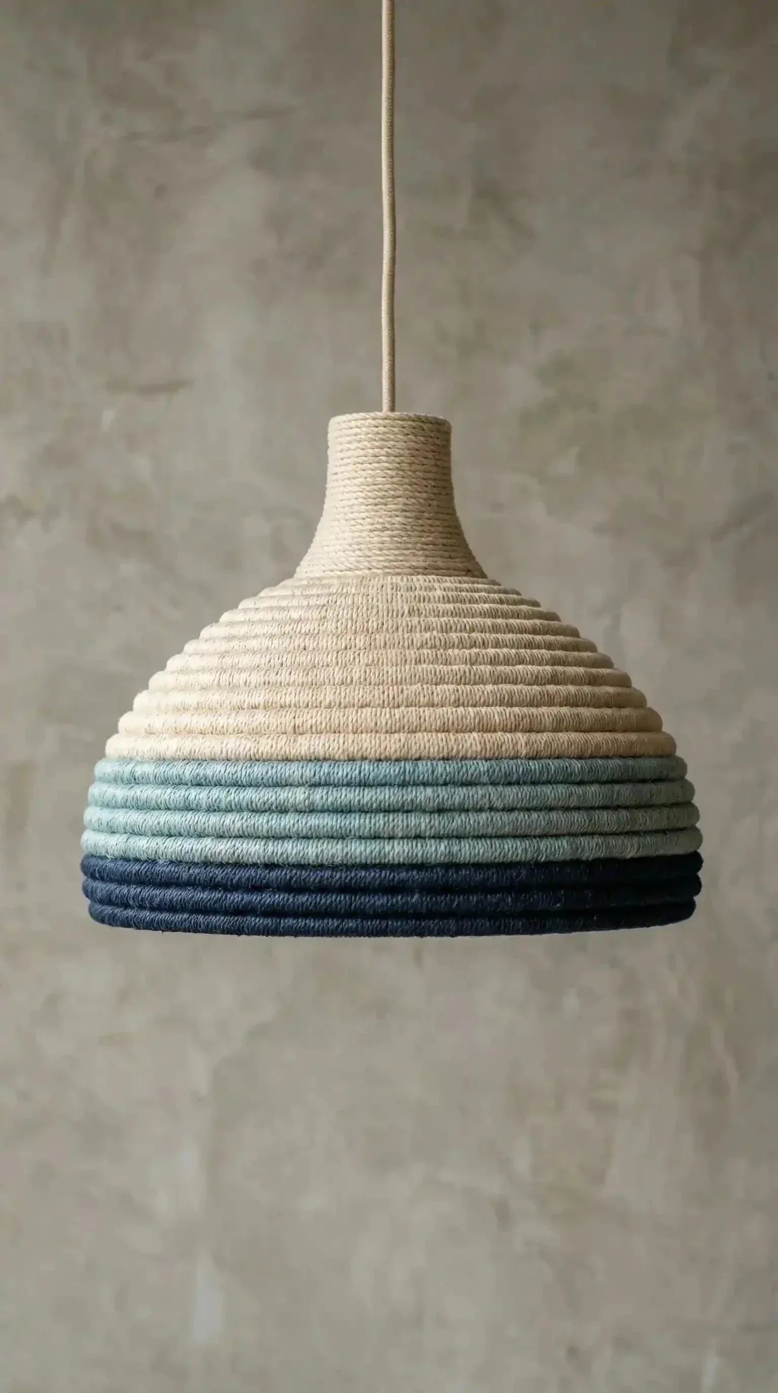 Luminária Pendente Fiber Emballage Algodão - Ateliê MMassuci