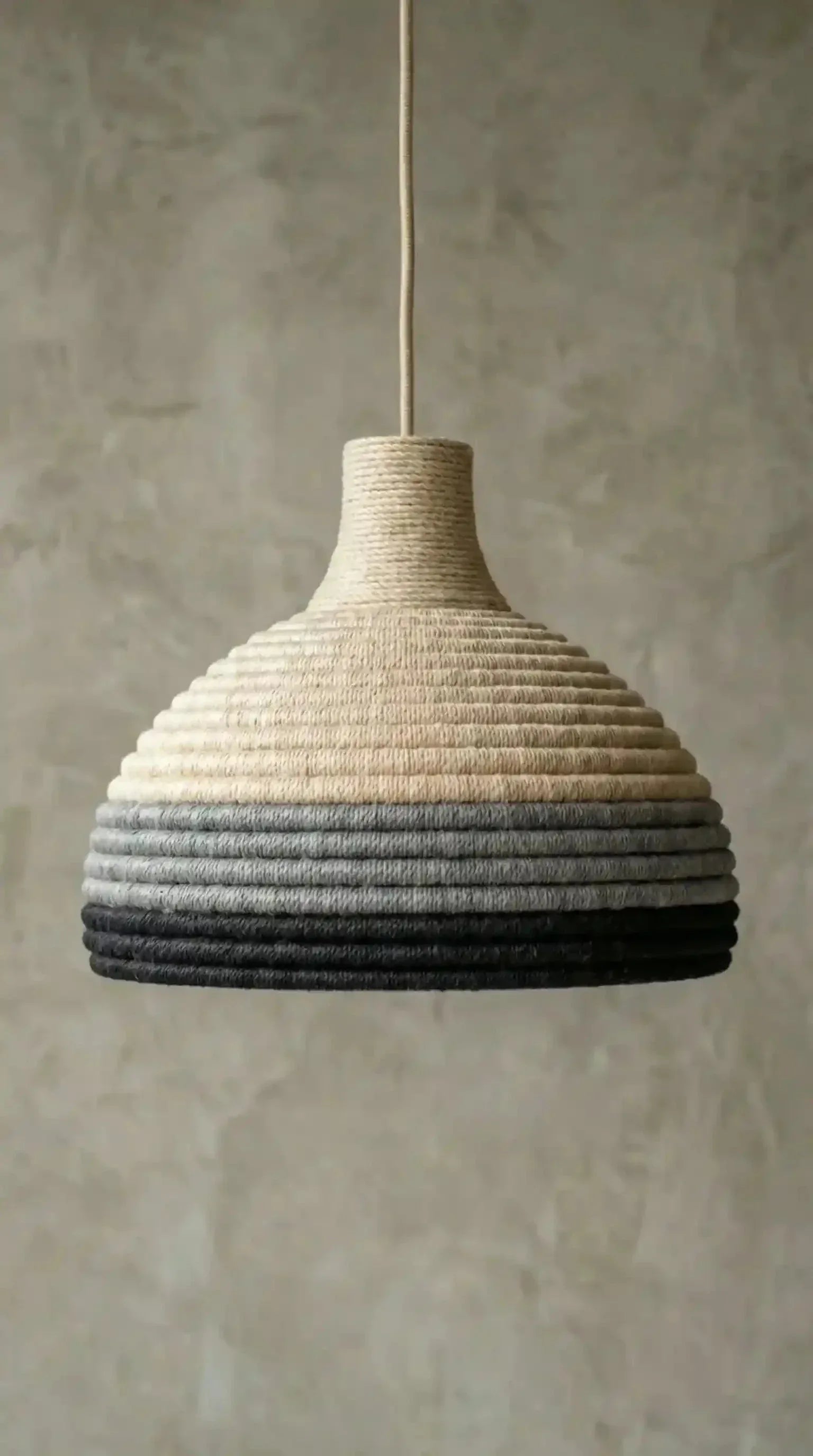 Luminária Pendente Fiber Emballage Algodão - Ateliê MMassuci