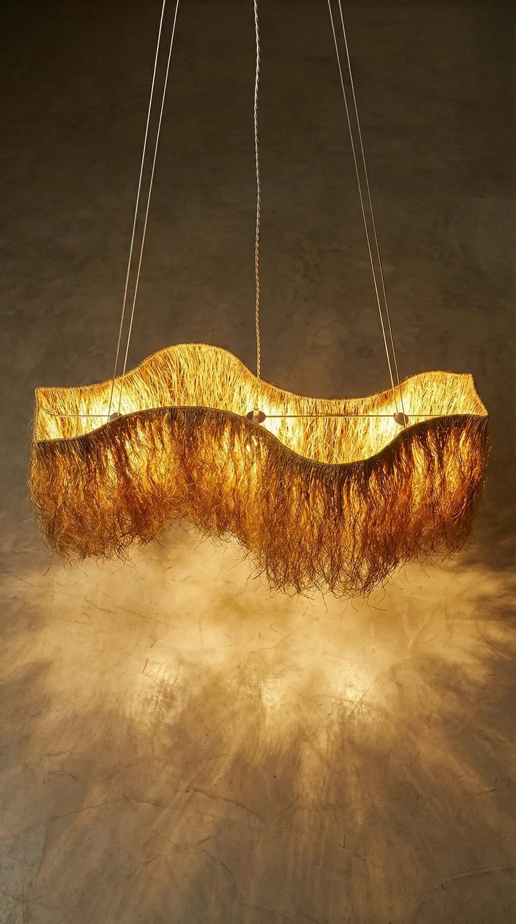 Luminária Pendente Fio de Buriti Orgânica - Ateliê MMassuci