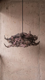 Luminária Pendente Flow Luminárias MMassuci 60cm diâmetro Preto Acobreado 
