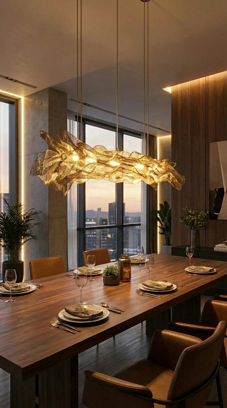 Luminária Pendente Flow Retangular Luminárias MMassuci 