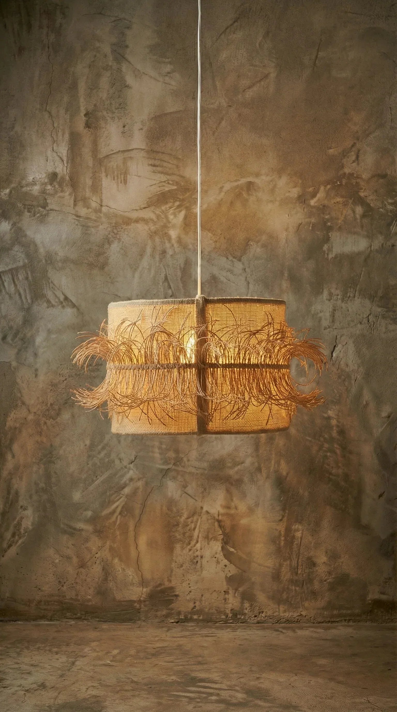 Luminária Pendente Juta e Sisal - Ateliê MMassuci