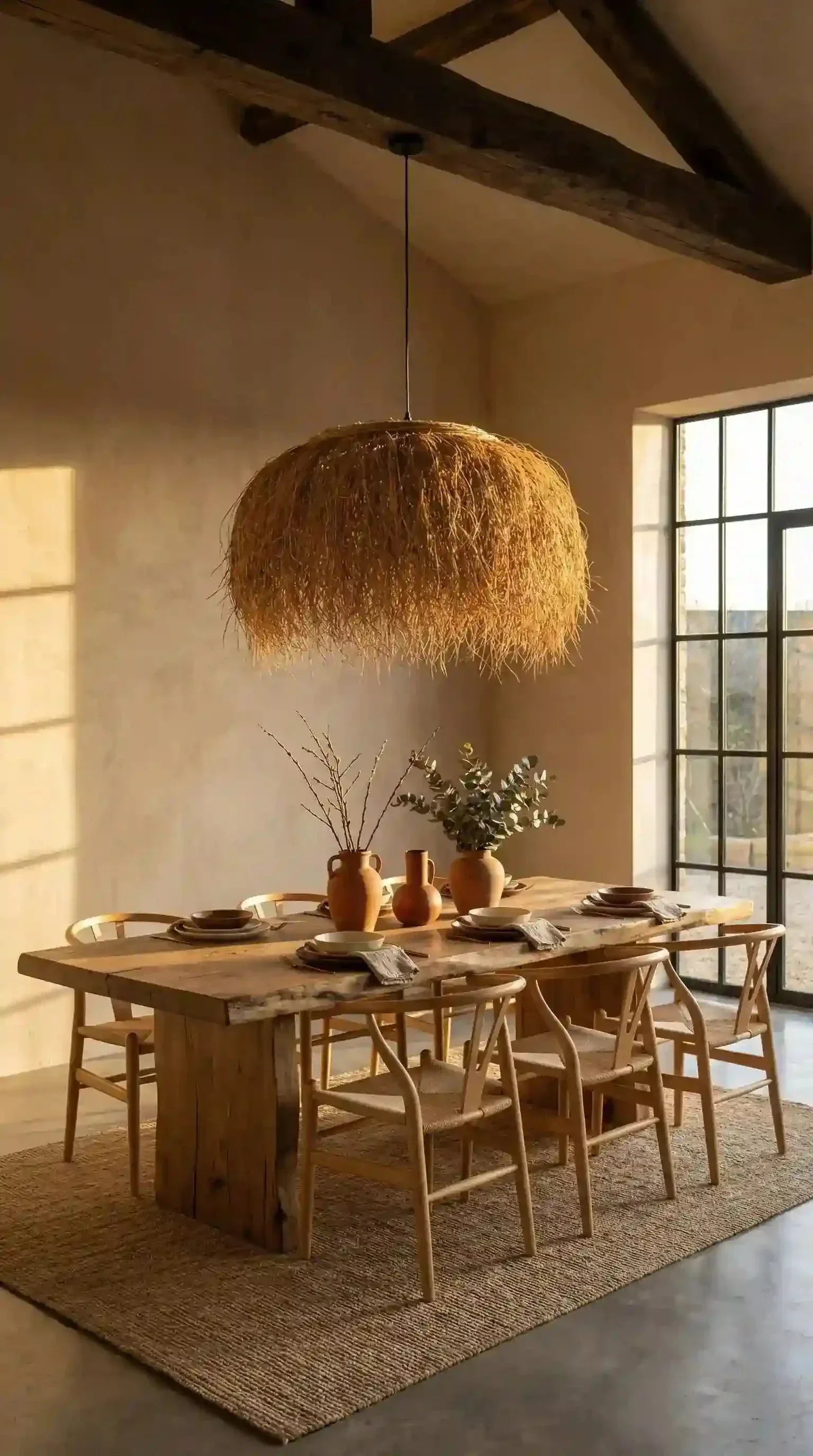 Luminária Pendente Sapê Fio de Buriti - Ateliê MMassuci