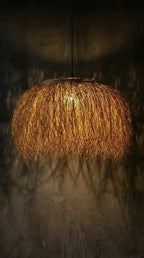 Luminária Pendente Sapê Fio de Buriti - Ateliê MMassuci