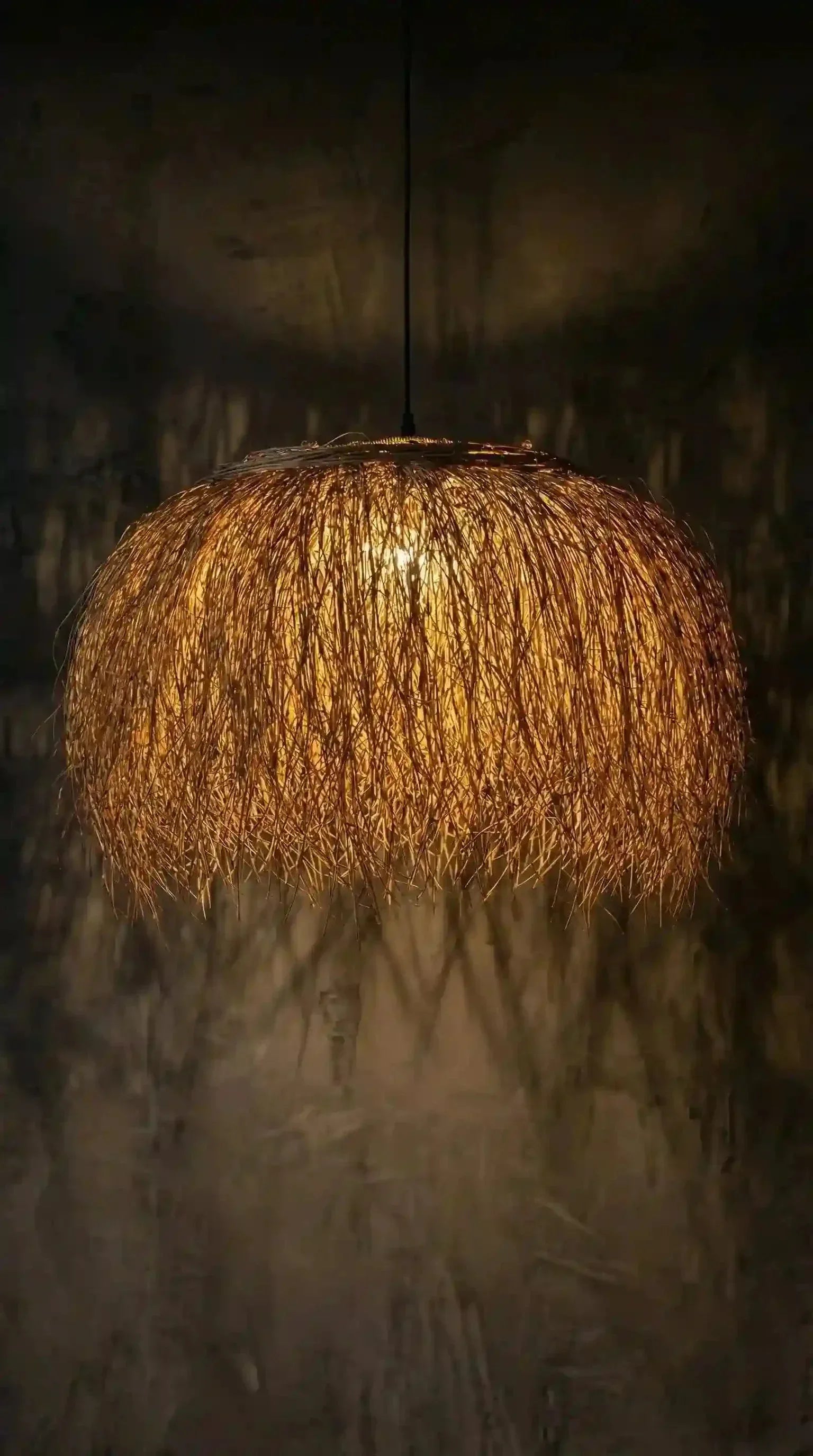 Luminária Pendente Sapê Fio de Buriti - Ateliê MMassuci