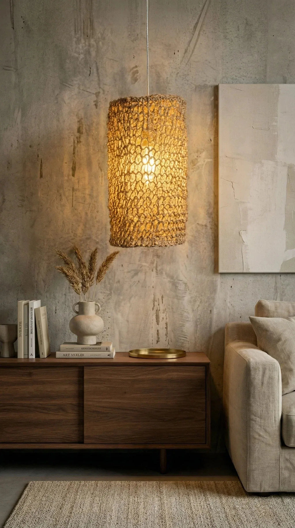 Luminaria Pendente Sisal Nest - Ateliê MMassuci